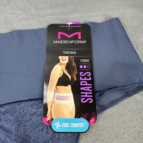 Maidenform Womens Size 2XL Shaper Thong Firm Control Lace Navy Blue New - Picture 4 of 10